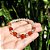 Pulseira de Pérolas e Ágata Vermelha Natural - Imagem 2