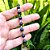 Pulseira Pedra Estrela 8mm com entremeio de Hematita Natural Prateada - Imagem 3