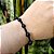 Pulseira de Proteção 7 Nós com Ágata Preta Natural Fio de Seda - Imagem 2
