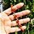 Pulseira de Proteção 7 Nós com Ágata Vermelha Natural Fio de Seda - Imagem 3