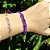 Pulseira Artesanal de Ametista Natural com 3 Pedras em Fio de Seda - Imagem 3