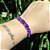Pulseira Artesanal de Ametista Natural com 3 Pedras em Fio de Seda - Imagem 4