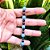 Pulseira de Água-Marinha Natural e Pedra Estrela banhada a Ouro - Imagem 4