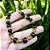 Pulseira de Ágata Preta e Ônix Natural com Hematitas Dourada e Detalhes Banhados a Ouro - Imagem 6