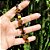 Pulseira de Olho de Tigre Natural e Hematita em Cubos – Macramê com Fio de Seda - Imagem 4
