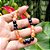 Pulseira de pedra estrela e miçangas laranja detalhes Banhada a Ouro - Imagem 2