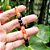 Pulseira de pedra estrela e miçangas laranja detalhes Banhada a Ouro - Imagem 3