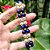 Pulseira Flor de Lápis-Lazúli Natural e Pérolas Banhada a Ouro - Imagem 2