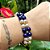 Pulseira Flor de Lápis-Lazúli Natural e Pérolas Banhada a Ouro - Imagem 4