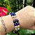 Pulseira Flor de Lápis-Lazúli Natural e Pérolas Banhada a Ouro - Imagem 5