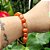 Pulseira Solar de Cristais e Miçangas Laranja Banhada a Ouro - Imagem 4