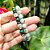 Duo de Pulseiras de Malaquita Natural, Hematita e Contas Estilo Porcelana Banhadas a Prata - Imagem 3