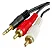 Cabo P2 x 2 RCA Latão Niquelado 1,5m Áudio (LE-1008-1) - Imagem 2
