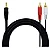 Cabo P2 x 2 RCA Latão Niquelado 1,5m Áudio (LE-1008-1) - Imagem 1