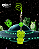 Phone strap Gatinho Alien - Imagem 1