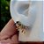 BRINCO EAR CUFF MULTICOLOR BANHADO EM OURO 18K - Imagem 2
