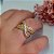 ANEL CRAVEJADO LUXUOSO BANHADO EM OURO 18K - Imagem 4
