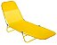 Espreguiçadeira Textilene Amarela Belfix - Imagem 1