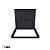 TAMPA 90X90 C\ART. REBAIXADO C\GRELHA INVISIVEL  PRETO FOSCO - Imagem 1