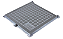 TAMPA 60X60 C\ART C/ PORTA CADEADO BEGE MARTELADO 070 GDA GT - Imagem 1