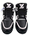 TÊNIS LOUIS VUITTON TRAINER BLACK GREY WHITE - Imagem 3