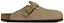 CHINELO SLIDE BOSTON SOFT FOOTBED SUEDE TAUPE - Imagem 1