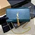 BOLSA SAINT LAURENT SHOULDER BLUE PETRÓLEO CROC FERRAGENS DOURADAS - Imagem 1