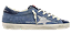 TÊNIS GOLDEN GOOSE SUPER-STAR BLUE GLITTER SILVER - Imagem 1