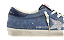 TÊNIS GOLDEN GOOSE SUPER-STAR BLUE GLITTER SILVER - Imagem 4