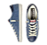 TÊNIS GOLDEN GOOSE SUPER-STAR BLUE GLITTER SILVER - Imagem 3