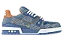 TÊNIS LOUIS VUITTON TRAINER BLUE DAMIER 3D DENIM - Imagem 1