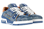 TÊNIS LOUIS VUITTON TRAINER BLUE DAMIER 3D DENIM - Imagem 2