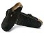 SANDALIA BIRKENSTOCK BOSTON SOFT FOOTBED SUEDE BLACK - Imagem 3