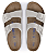 SANDALIA BIRKENSTOCK SOFT FOOTBED SUEDE LEATHER ANTIQUE WHITE - Imagem 3