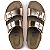 SANDALIA BIRKENSTOCK SOFT FOOTBED SUEDE LEATHER METALLIC COPPER - Imagem 3