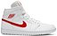 AIR JORDAN 1 MID ' WHITE UNIVERSITY RED ' - Imagem 1