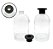 Frasco Tarot 500ml Tampa Luxo Preta c/ Furo Rosca 28mm - Imagem 1