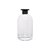 Frasco Tarot 500ml Tampa Luxo Preta c/ Furo Rosca 28mm - Imagem 1