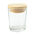 Copo/ Pote de Vidro Clear para Velas 60ml Com Tampa Madeira - Imagem 1
