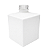 Frasco Cubo Branco 250ml Rosca 28/410 - Imagem 3