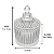 Frasco Vidro Castle Cristal Para Velas 70ml Com Tampa - Imagem 6