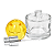 Frasco Sfera Yellow 30ml e Válvula Tampa Luxo Rosca 13/400 - Imagem 3