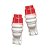 Lampada farolete T10 pingo base de cerâmica PAR 12V Vermelho - Imagem 1