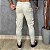 Calça Cargo Masculina Sarja Jogger Slim com Cordão Bolso Embutido Bolso Faca - Imagem 7