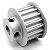 POLIA IND. ROYAL SINCRONIZADA HTD 12 DENTES 5M ALUMINIO 6F - Imagem 1