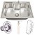 Cuba para Cozinha 60x42cm em Aço Inox 304 Gourmet - Imagem 2
