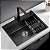 Cuba para Cozinha 60x45cm em Aço Inox 304 Gourmet Black Preto - Imagem 1
