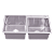Cuba Dupla para Cozinha 75x41cm em Aço Inox 304 Gourmet Escovada - Imagem 7