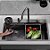Cuba para Cozinha 75x46cm em Aço Inox 304 Gourmet Cinza Black com Torneira com Cascata - Imagem 1