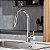 Torneira Para Cozinha Cromada de Bancada Gourmet Monocomando Aço Inox Agua quente fria - Imagem 3